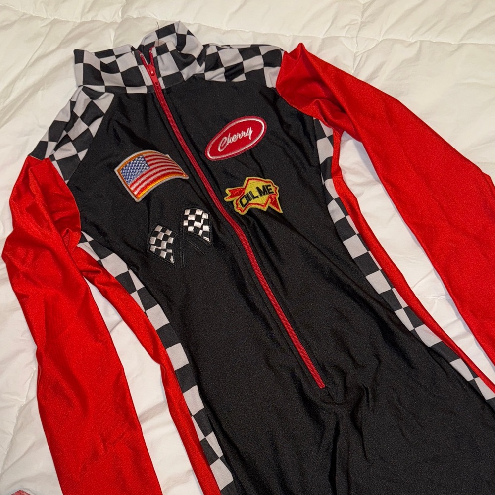 Red and Black Racing Jumpsuit - Picture 2 of 7